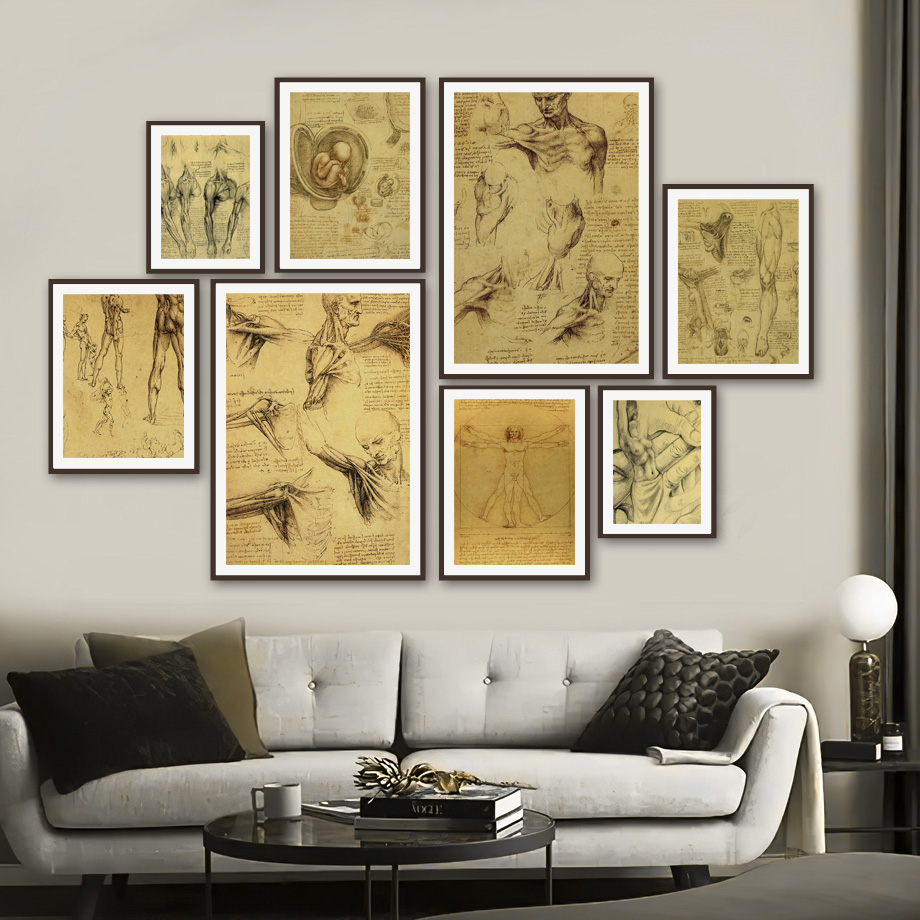 Office Furniture York - Peinture sur toile d'art rétro, anatomie